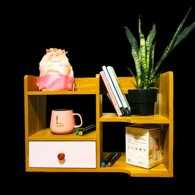 Kệ Gỗ MDF Để Bàn Nhỏ Gọn, Có Ngăn Tủ Nhiều Màu, Dễ Dàng Lắp Đặt, Phong Cách Tối Giản Thương Hiệu Gosashi-KS4N1NK