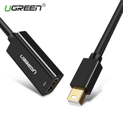 Ugreen UG10461MD112TK 18CM màu Đen Cáp chuyển đổi Mini DP sang HDMI hỗ trợ phân giải 1920x1080 - HÀNG CHÍNH HÃNG