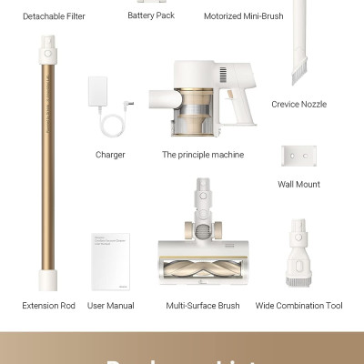 Máy Hút Bụi Không Dây Dreame R10 Rời Sạc Dễ Dàng Lực Hút 20.000 Pa Công Suất 350 W - Hàng Chính Hãng