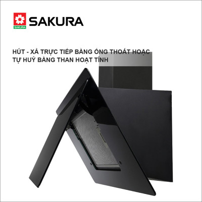 Máy Hút Khói SAKURA R-7135B Treo Tủ Kệ, Lọc Than Hoạt Tính - Hàng Chính Hãng