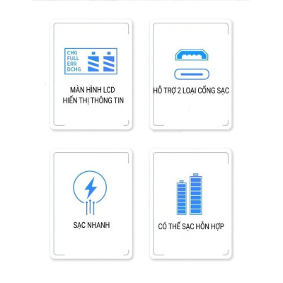Bộ Sạc 12 cổng (khe) AA AAA Beston C9025L, mẫu mới 2022 Sạc nhanh, tự ngắt khi đầy, đèn báo thông minh