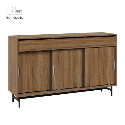 [Happy Home Furniture] LUCA, Tủ lưu trữ 3 cánh lùa - Chân sắt, 150cm x 40cm x 90cm ( DxRxC), TCL_016