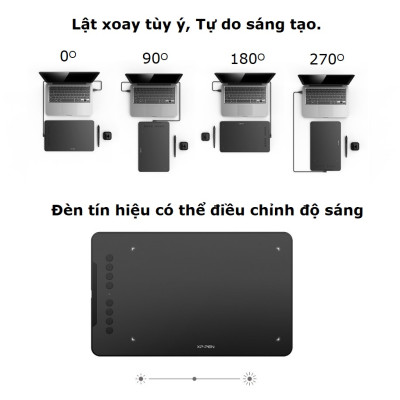 Bảng Vẽ Điện Tử XP-Pen Deco 01 v2 Android 6.25x10 Inch Lực Nhấn 8192 Hỗ trợ Cảm Ứng Nghiêng (Kèm Găng Tay Họa Sĩ Và Miếng Film Bảo Vệ) - Hàng chính hãng