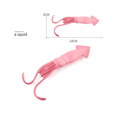 Bộ 12 đồ chơi Sinh vật Biển mẫu 2 Ốc Mực Hải Cẩu Cá Mập Cá Heo Ocean World Fish nhựa dẻo 12 chi tiết cho bé mang đi biển, đi tắm hồ bơi