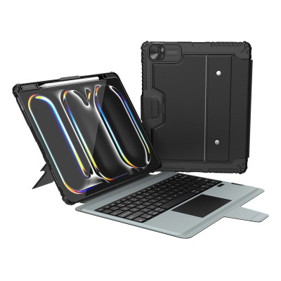 Bao Da Kèm Bàn Phím cho iPad Pro 11 inch & iPad Pro 13 inch M4 2024 Nillkin Bumper Combo Case Keyboard (Có Đèn Nền Backlit Keyboard) - Hàng Chính Hãng