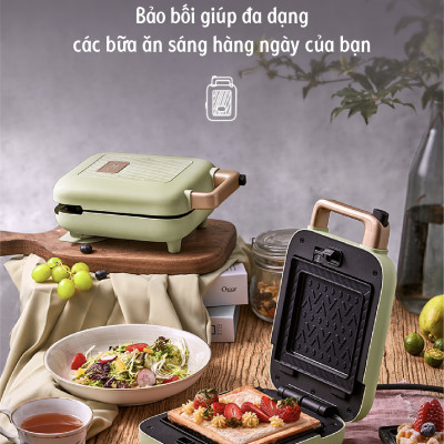 Máy Nướng Bánh Đa Năng Bear Nướng Bánh Sandwich, Crepe, Waffle Rán Trứng Xúc Xích DBC-C06M1