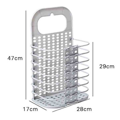 Giỏ đựng đồ gấp gọn thông minh Việt Nhật 3379 tặng móc dính trong,giỏ treo tường đựng quần áo đồ dùng nhà tắm