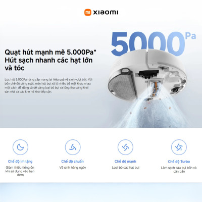 Robot Hút Bụi Lau Nhà Xiaomi Robot Vacuum S40C - Lực hút 5000 Pa - Tránh Vật Cản - Hàng Chính Hãng