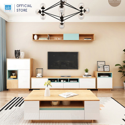Set Kệ Tivi, Bàn Trà, Tủ gỗ, Kệ Treo Tường Hiện Đại Đa Màu Sắc Thương Hiệu SIB Decor TV81