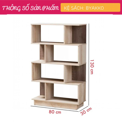 Kệ đỡ sách bằng gỗ MDF phủ melamine SMLIFE Byakko