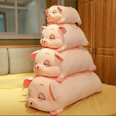 Gấu bông heo lười mắt hí, lợn buồn ngủ đáng yêu siêu hot (40cm--->100cm) vải miniso 4 chiều cao cấp mềm êm – Gối ôm heo hồng buồn ngủ, lợn mắt sụp cute