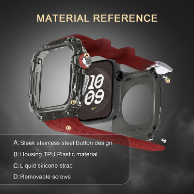 Ốp Case tích hợp dây đeo SuperCar Style cho Apple Watch Series 10 Size 46mm - Hàng Chính Hãng