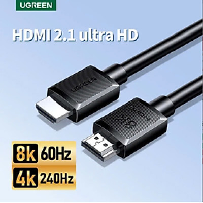 Cáp HDMI 2.1 dài 15M Ugreen 45437 48Gbps 8K@60Hz 4K@240Hz, HDCP 2.2&2.3 eARC HDR - Hàng Chính Hãng
