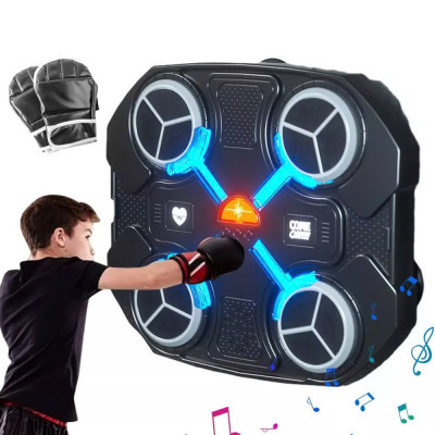 Máy Tập Boxing Theo Nhạc Gắn Tường Cho Bé - Máy Tập Đấm Bốc Tại Nhà, Đèn LED Theo Nhịp