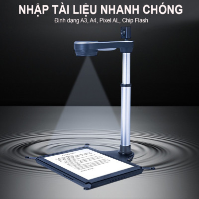 Máy Chiếu Vật Thể Scan Màu Di Động Thông Minh Lấy Nét Tự Động Scan Tài Liệu A3/A4/A5/A6/A7 K1080 - Hàng Nhập Khẩu