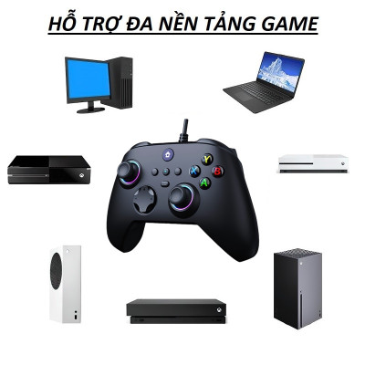 Gamepad Tay cầm chơi game XB01 có dây cho máy tính, laptop hàng nhập khẩu