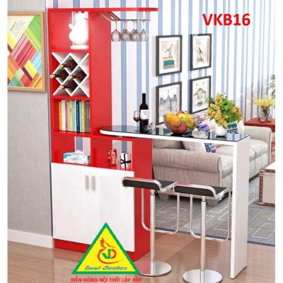 Quầy bar mini kết hợp tủ rượu VKB16 ( không kèm ghế) - Nội thất lắp ráp Viendong Adv Chọn gian hàng