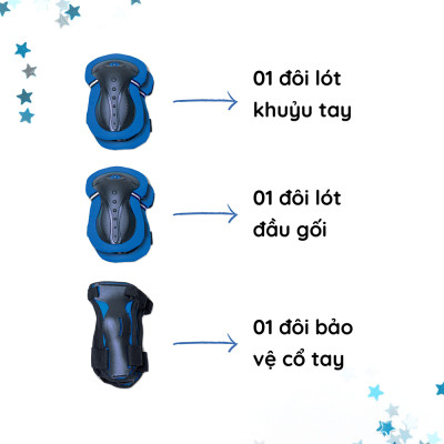 Bộ Bảo Hộ Globber Junior Xs - Xanh Da Trời