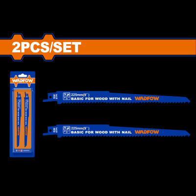 BỘ 2 LƯỠI CƯA KIẾM (CƯA GỖ CÓ ĐINH) 225MM(9") WJT1111DF WADFOW - HÀNG CHÍNH HÃNG