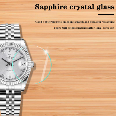 【START】đồng hồ nữ Mặt số nạm kim cương đồng hồ cơ tự động chức năng ngày chống nước đồng hồ kim loại chất lượng Thụy Sĩ