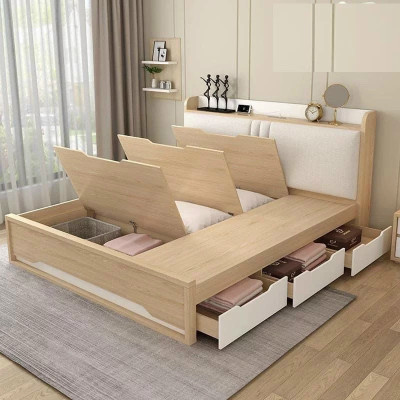 Giường gỗ công nghiệp hộc đựng đồ thông minh Juno Sofa kích thước 1m6/ 1m8 x dài 2m