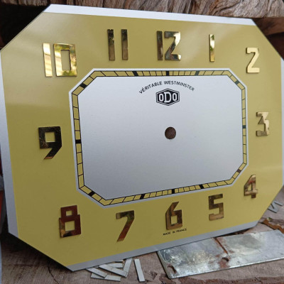 Mặt số nhôm đồng hồ Odo, mặt bát giác ngang Kankoo Clock phiên bản mới nhôm dày 5 dem- Có bán kèm viền