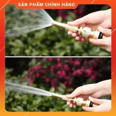 ️ Bộ dây vòi xịt nước rửa xe, tưới cây , tăng áp 3 lần, loại 7m,10m 206587 cút sập,nối đen+ đai
