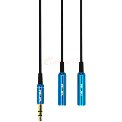 Cáp chuyển AV 3.5mm sang 2 đầu tai nghe Philips Audio Cable SWA7200C - Hàng chính hãng