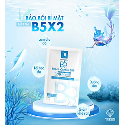 Combo 10 mặt nạ Yuejin B5 Repair Control EGF hạn 2027 phiên bản mới (1 hộp 10 miếng)