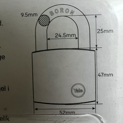 Ổ khóa Yale Y120/50/127/1 chìa răng cưa, màu bạc