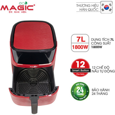 Nồi chiên không dầu điện tử kết hợp nướng Magic Eco AC-123 7L - Hàng chính hãng