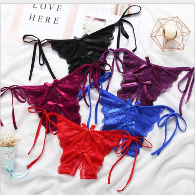 Quần lót ren lọt khe buộc dây- chọn màu