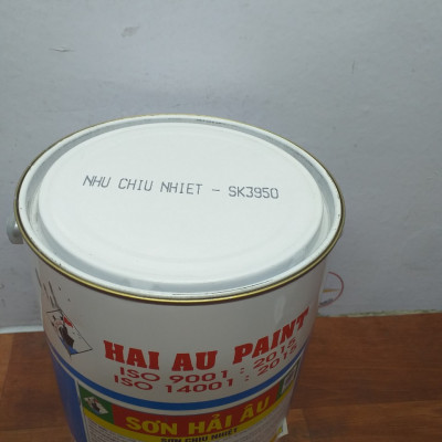 Sơn chịu nhiệt 300 độ màu bạc SK3 Hải Âu 5L