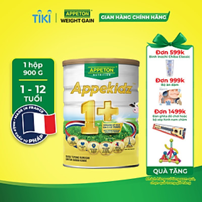 Sữa dinh dưỡng Appeton Appekidz 1+ dành cho trẻ 1-12 tuổi - Lon 900g