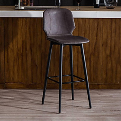 Ghế Bar Decos Xoay 360 Độ Chân Thép Sơn Nhiệt Giả Gỗ IBIE