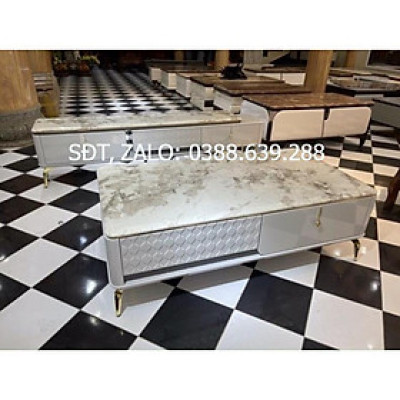 Hàng HOT GIÁ SỈ combo bàn trà + kệ tivi nhập khẩu mặt đá pandora