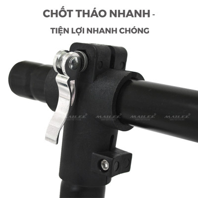 Khung Treo Tường Xe Đạp Cong HS-006 Địa Hình Đường Trường Giá Đỗ Sửa Chữa Phụ Kiện, Thép Không Gỉ Tiết Kiệm Không Gian, chịu tải 30 kg, Khóa chốt nhanh tiện lợi, cần xoay ngang trái phải 180 độ, phù hợp nhiều loại xe - Mai Lee