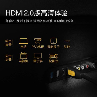 Ugreen UG11183HD101TK 10M màu Vàng Cáp tín hiệu HDMI chuẩn 1.4 hỗ trợ phân giải full HD cáp dẹt - HÀNG CHÍNH HÃNG