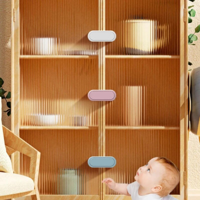 Chốt Cánh Tủ, Chốt Nhựa An Toàn, Chốt Khóa Cửa Tủ Nhiều Màu Lựa Chọn, Chống Kẹp Tay Bảo Vệ An Toàn Cho Bé. Takyhome 3103