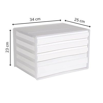 Tủ nhựa đựng tài liệu, hồ sơ giấy tờ văn bản cao cấp đa năng 4 tầng & 5 tầng - A4