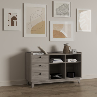 [Happy Home Furniture] KINA , Tủ đựng đồ 7 ngăn , 124cm x 40cm x 72cm ( DxRxC), THK_075