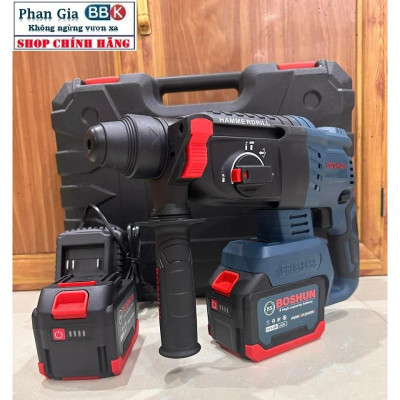 [chính hãƞg] Máy Khoan Bê Tông Dùng Pin 3 chức năng BOSHUN 21V - 2 Pin 15 CELL - Động cơ không chổi than, BH 1 năm