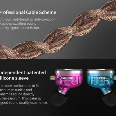 Tai Nghe Nhét Tai Có Mic Knowledge Zenith KZ ZSN Pro ( Phiên bản nâng cấp KZ ZSN) - Hàng Chính Hãng