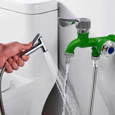 Vòi Nước Chia 2 Đầu Inox – Vòi Đôi Van Cổng Xả Thông Minh Chống Rò Rỉ