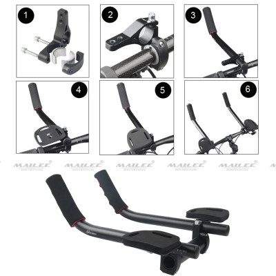 Tay Nắm TT Xe Đạp, Tay nghỉ DH-0608 Hợp Kim Nhôm Đen Nghỉ Tay Địa Hình Đường Trường - Mai Lee