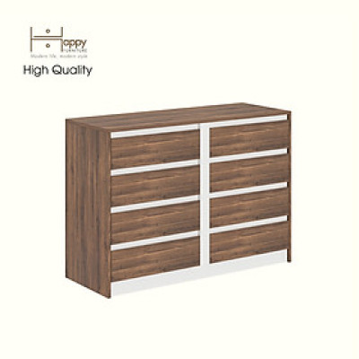 HAPPY FURNITURE , Tủ lưu trữ 8 ngăn kéo  , THK_334 , 120cm x 45cm x 85cm DxRxC