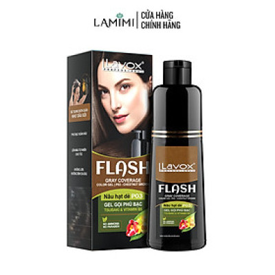 Gel Gội Phủ Bạc Vitamin B5 Flash 200ml (P03 - NÂU HẠT DẺ)