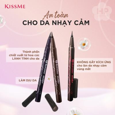 Bút Kẻ Mắt Nước Siêu Chống Trôi Nét Siêu Sắc Mãnh Kissme Heroine Make Smooth Liquid Eyeliner Super Keep (Màu Nâu)