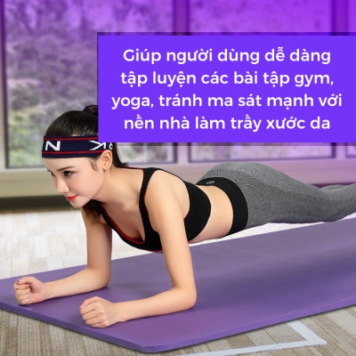 Thảm tập yoga xịn dày  2 lớp  ,thảm tập gym  ,thiết kế dạng hạt nổi ,ma sát tốt ,độ bám cao tránh trơn trượt , sử dụng được trên mọi bề mặt 