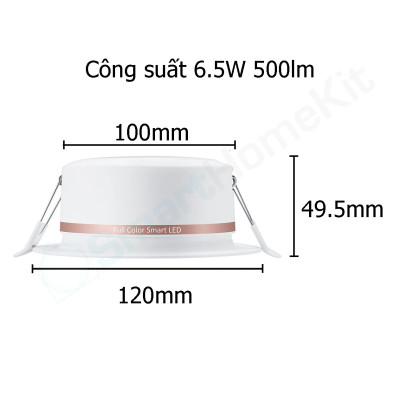 Đèn âm trần thông minh Wiz Downlight Full Color 16 triệu màu Wifi & Matter, BH 1 Năm